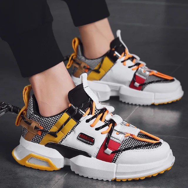 US $7.48 New Mesh Men Casual Shoes Lac-up Men Shoes Lightweight Comfortable Breathable Trainers Walking Snea