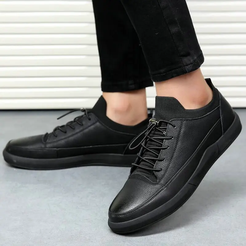 Высококачественные дизайнерские черные мужские повседневные кроссовки на плоской подошве; мужская кожаная обувь; zapatos mujer chaussure homme LM-26
