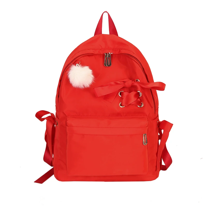 

Women Backpack High Quality School Bagpacks for Women Sweet Hairball Cute Travel Backpack Waterproof Bolsos Mochilas Nylon Mujer