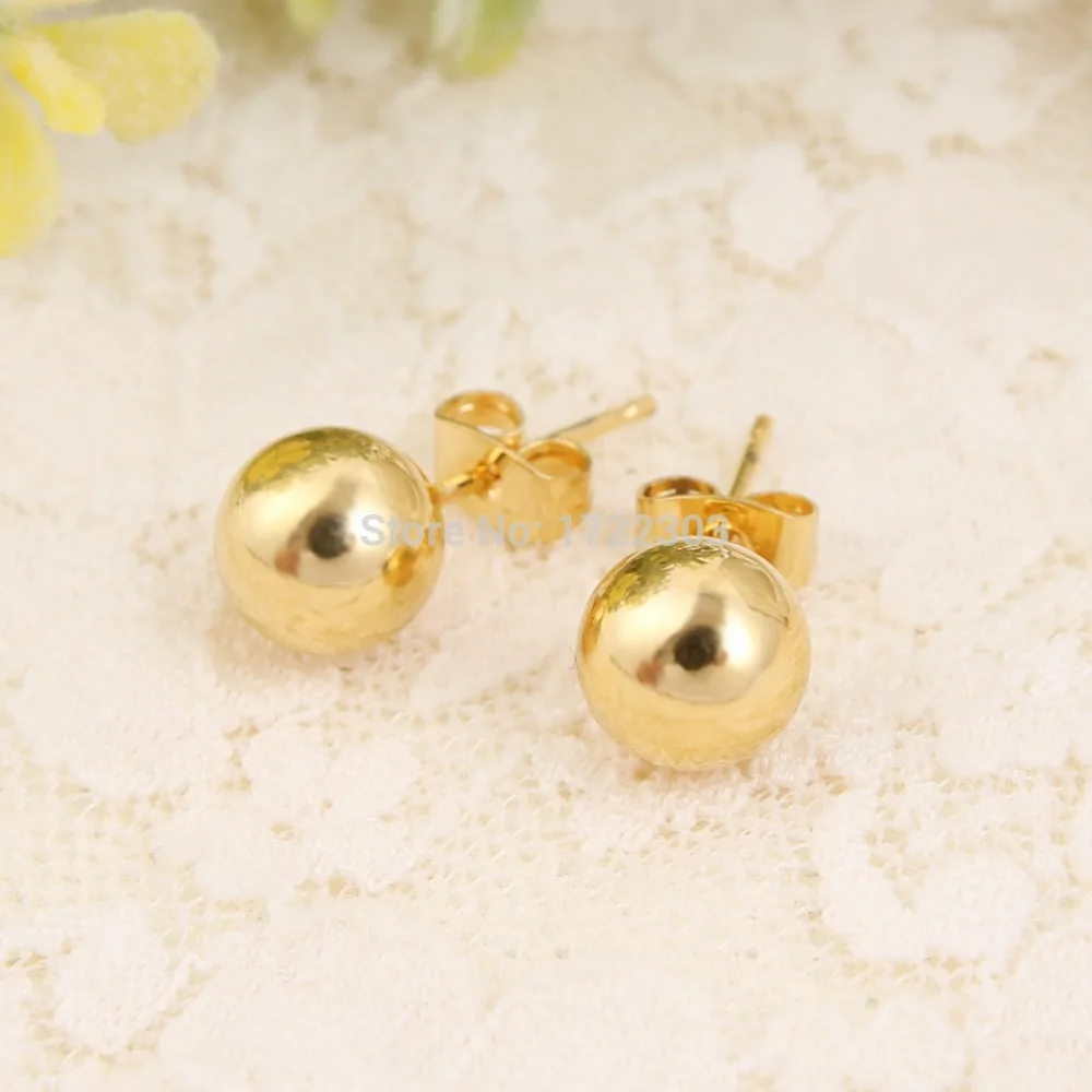 2pairs Stylish Cute Scrub Ball Small Stud Earrings For Women Copper 2pairs Stylish Cute Scrub Ball Small Stud Earrings For Women Copper Gold Jewelry S Accessories Gifts In From On