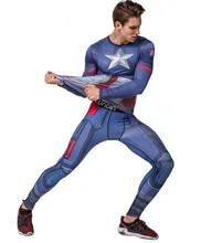 Men s Compression Run jogging Suits Clothes Sports Set Long t shirt And Pants Gym Fitness
