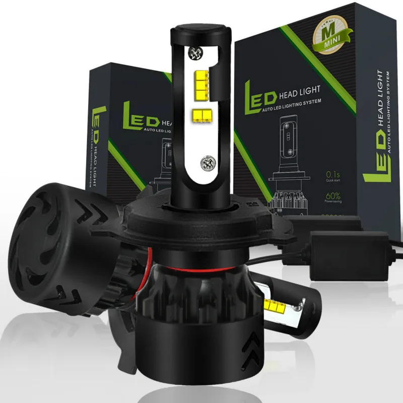 

Auto Led H7 Headlight H13 9005 HB3 9006 HB4 Led H4 Car Bulb 6000K ZES Chip 80W 9600lm built-in fan H8 H11 Fog Lamp All-in-one