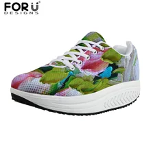 FORUDESIGNS/Модная женская обувь на плоской подошве, увеличивающая рост; повседневная обувь на плоской подошве; красивая женская обувь с цветочным рисунком для похудения