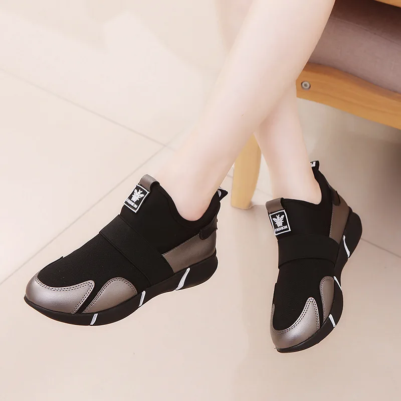

RIBETRINI New Fashion Big Size 35-42 Autumn Spring Sneakers Ladies Mixed Colors Flat Platform Shoes Woman Casual Soft Flats