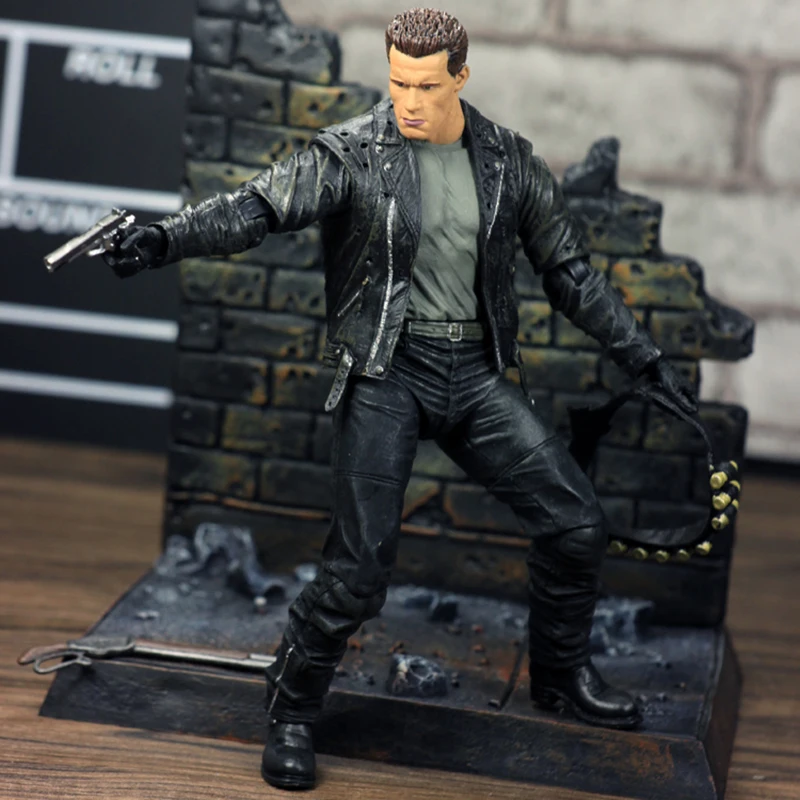 NECA Terminator 2: Судный день T-800 Арнольд Шварценеггер ПВХ фигурка игрушка кукла рождественский подарок на день рождения