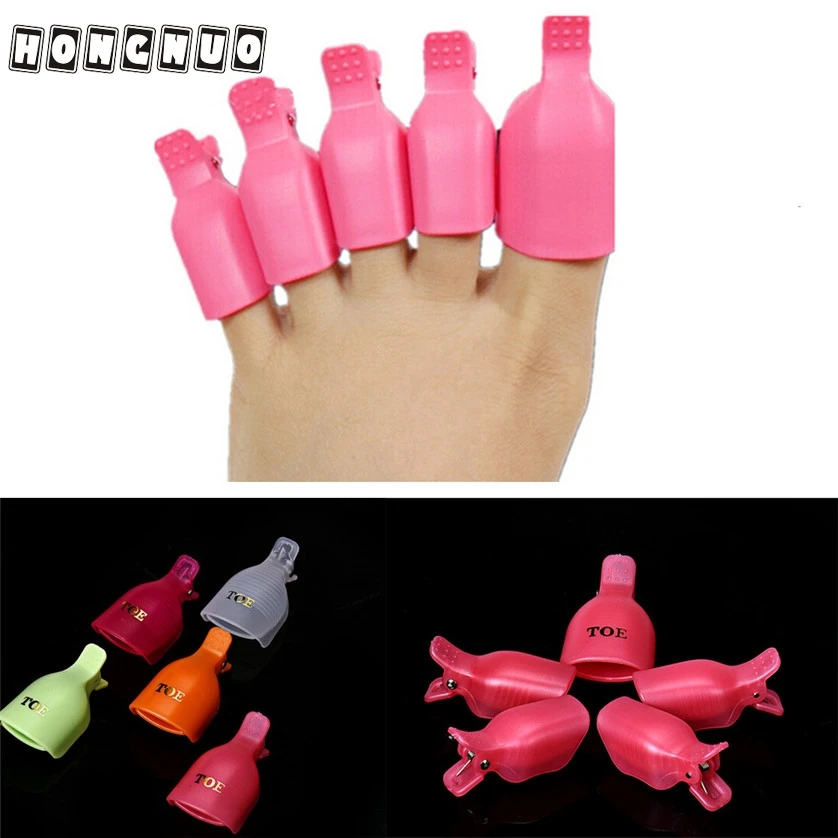 

5Pcs Toenail Soak Off Clip Caps Gel Nail Art Tips Reusable Clamp Remover