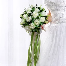 24 белые цветы Studio свадебное фото Моделирование Холдинг Букеты Свадебные Страна Стиль Свадебные вечерние подарок новое поступление