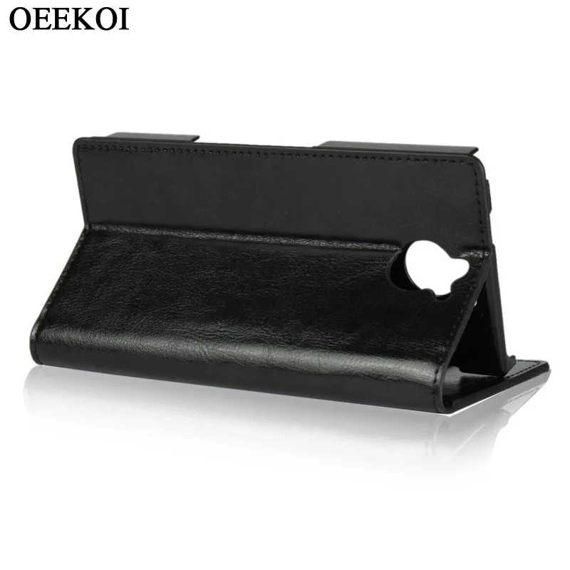 OEEKOI Crazy Horse кожаный чехол книжка с кошельком из натуральной кожи для стрелки Fujitsu NX