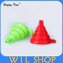 DHL,, 400 шт., кухонные гаджеты, аксессуары для инструментов, Силиконовый складной стиль, воронка, мини, складной, портативный