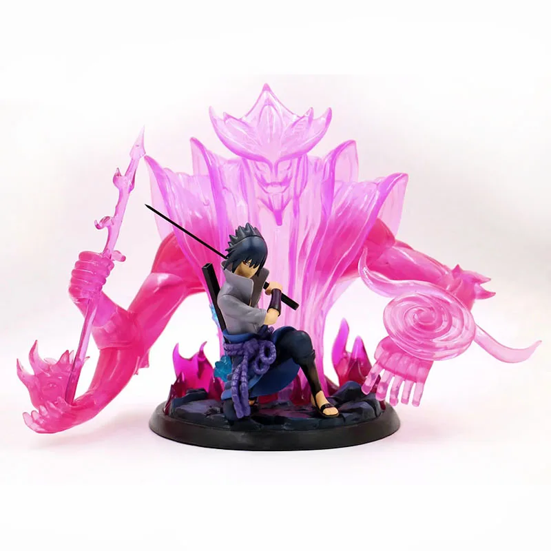 Аниме Naruto Shippuden Uchiha Sasuke Susanoo tempesuous God of Valour Sharingan фигурка коллекция игрушек 30 см - Цвет: Sasuke  OPP