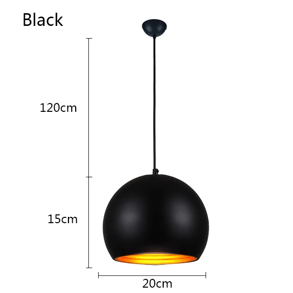 Винтажный подвесной светильник, промышленный подвесной светильник, современный подвесной светильник для кухни, столовой, алюминиевый светильник Suspendu Lamparas - Цвет корпуса: Black No Bulb
