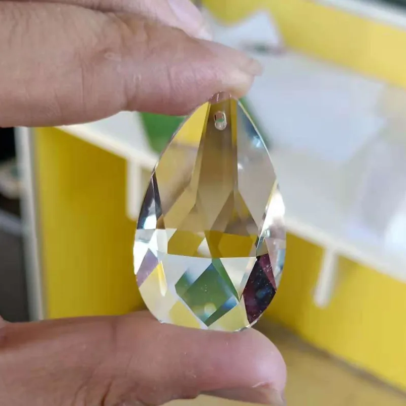 

High quality clear glass Crystal for chandelier 48cm Transparent lamp Crystal Beads drop Lighting crystal Pendants Cristal K9