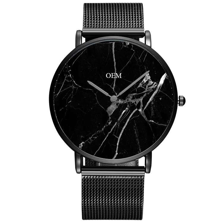 

CL014 Private Lable Design Custom Watch Face Mens Watches Wrist OEM Logo Marble Man Watch Water Resistant