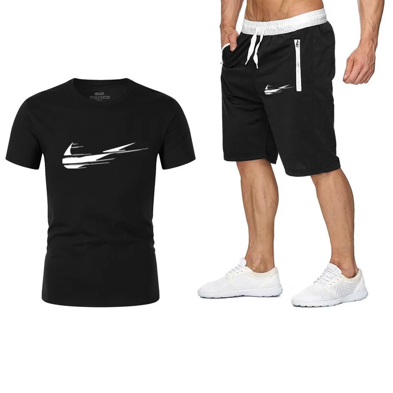 

2019 new men's suit beach shorts men's / women's brand clothing two-piece shorts sportswear fashion casual suit hot LOGO