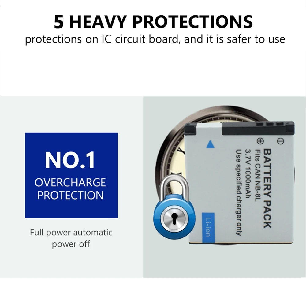 NB-8L Перезаряжаемые Батарея SLR NB-8L литий-ионный Powershot A3300 A3200 является A1200 A3000 для Canon Камера Powershot