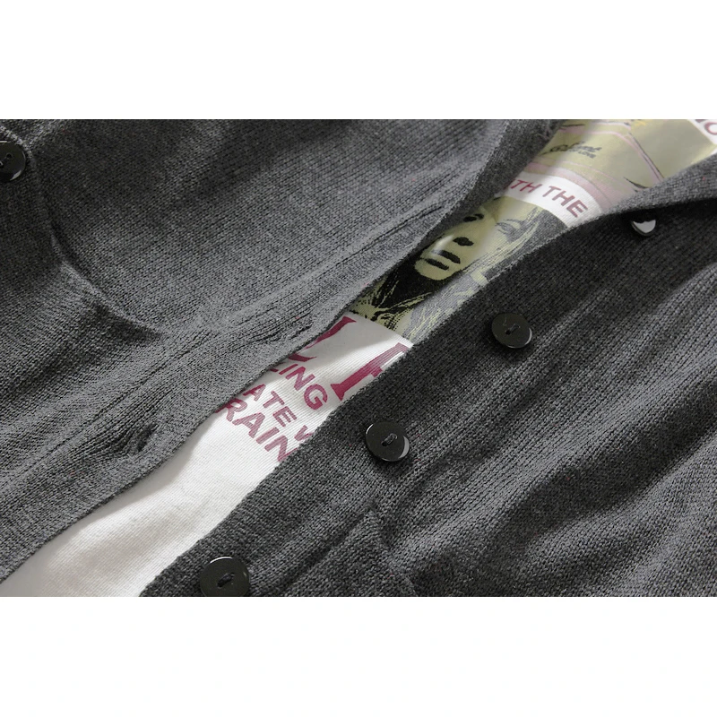 Women's Long-sleeve Knitted Medium-long Hooded Cardigan