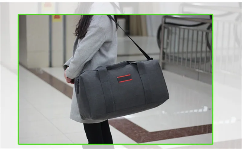 Холщовая дорожная сумка большой вместимости, Мужская Ручная сумка для путешествий, сумки для путешествий, нейлоновые сумки для выходных, женские многофункциональные дорожные сумки