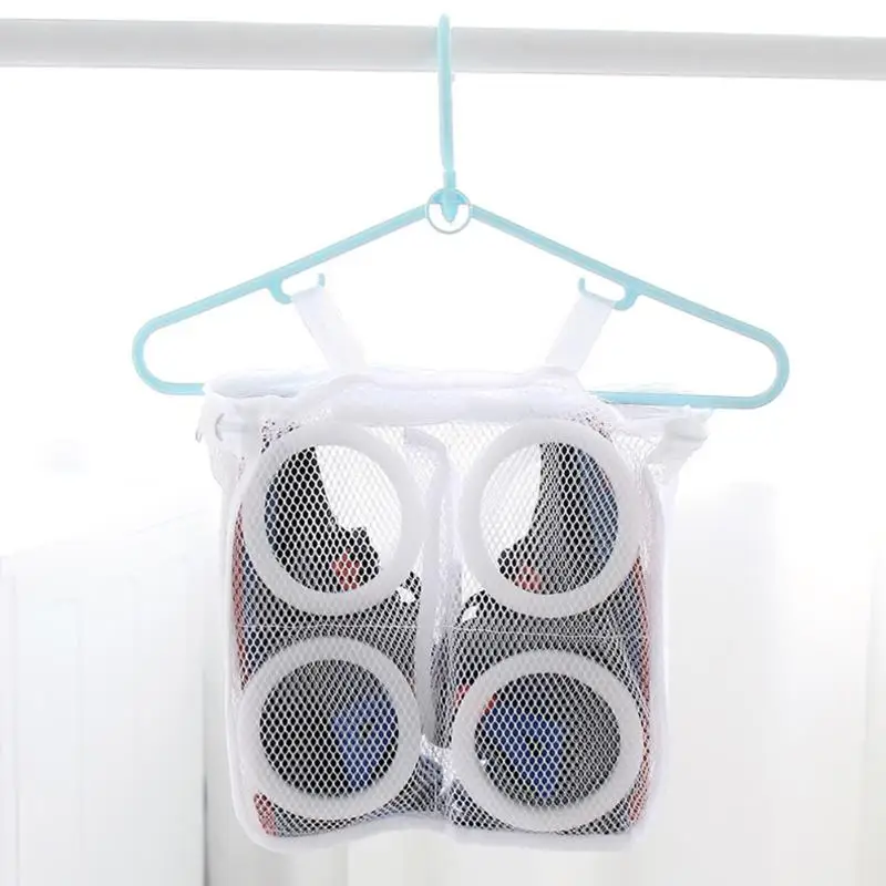 Hanging Dry Sneaker Mesh Laundry Bags Shoes Protect Wash Machine Home Storage Organizer Accessories Supplies Laundry Washing Bag