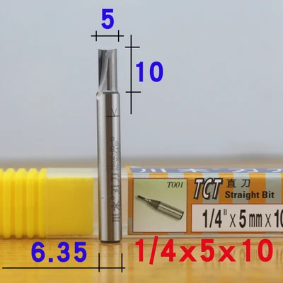 1 шт. 1/" хвостовик 1 мм-6 мм TCT прямые фрезы для резьбы по дереву 2 флейты для гравировки по дереву фрезы карбидные Фрезы с ЧПУ - Длина режущей кромки: D-5mm.H-10mm