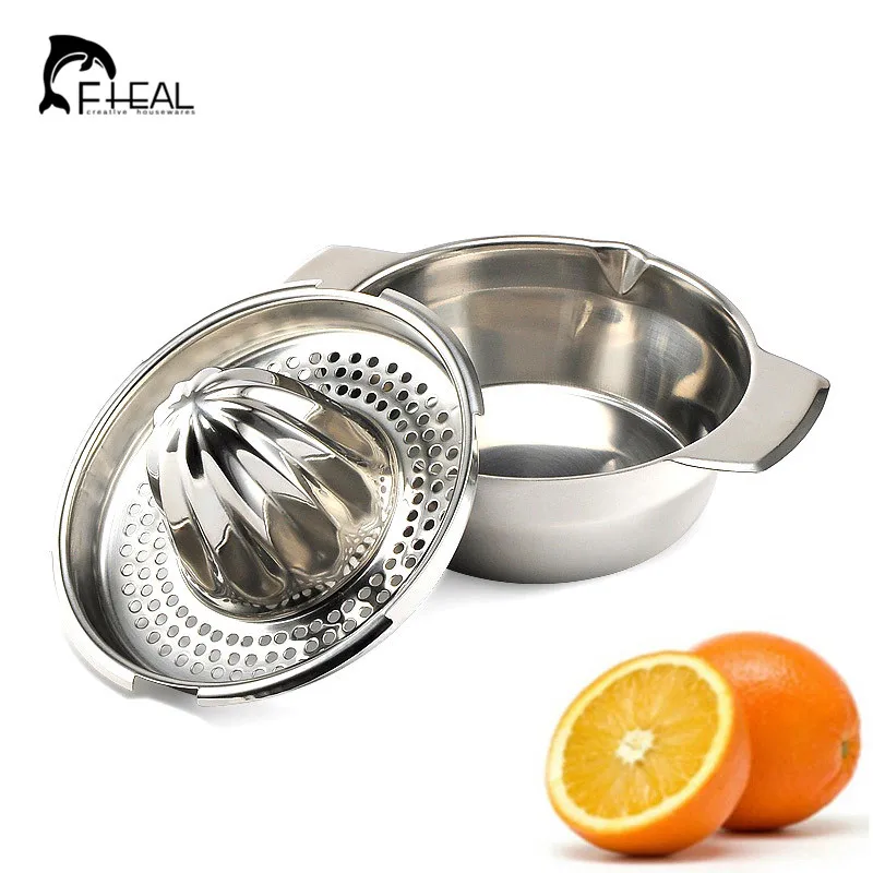 FHEAL Stainless Steel Citrus Juicer Manual Juicer Reamer Fruit Lemon
