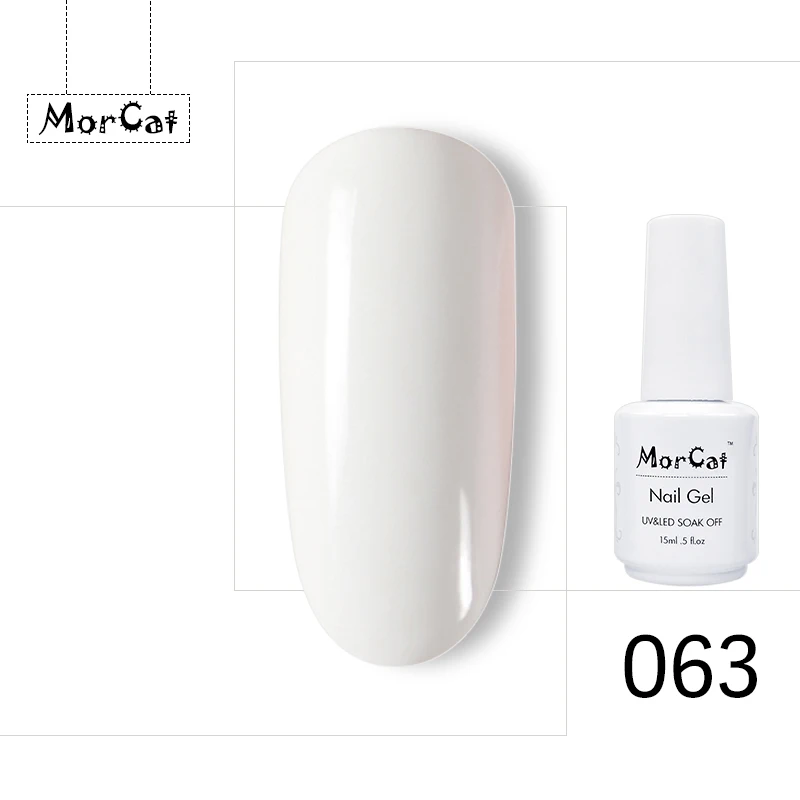 MorCat винно-красный УФ-гель для ногтей Отмачивание лака Полупостоянный УФ Гель-лак для ногтей УФ-лак гель для ногтей - Цвет: 063