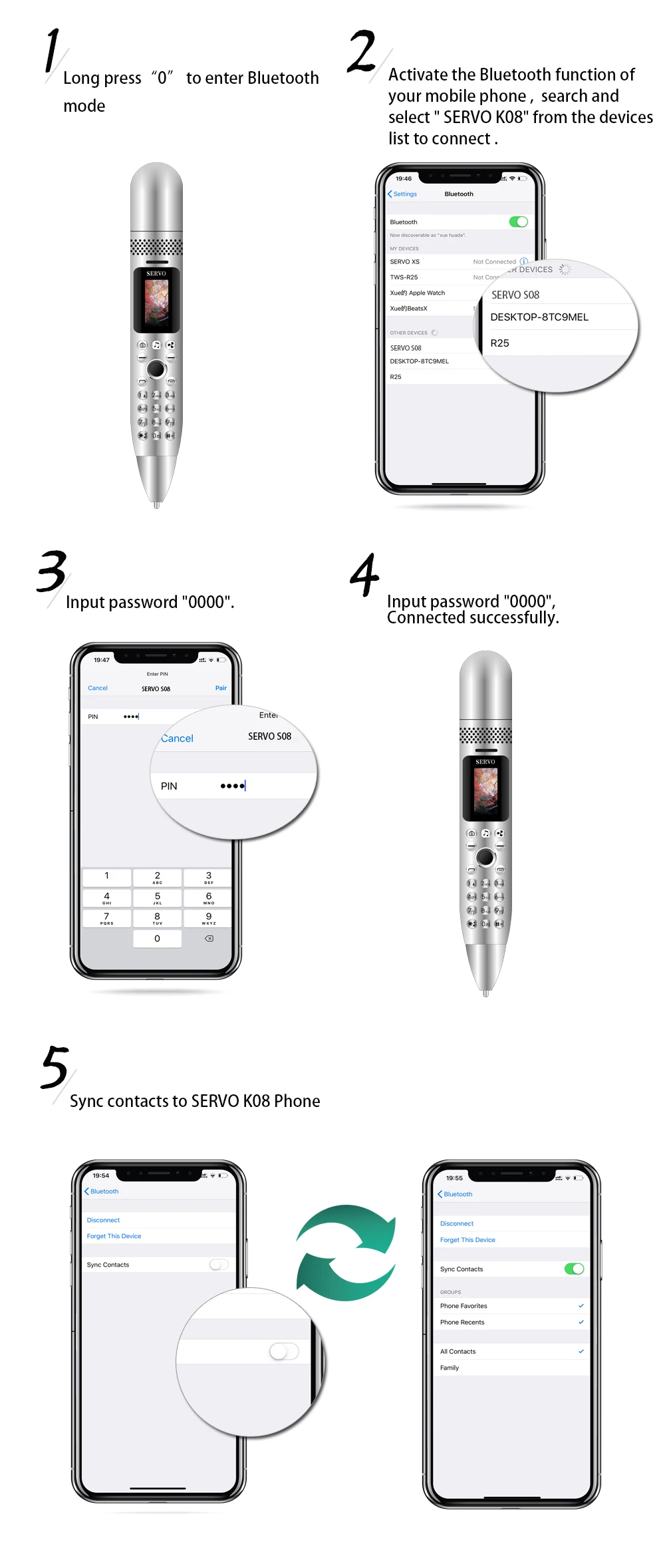 SERVO K08 Электрический вентилятор сотовый телефон 0,96 "крошечный экран Две сим GSM Bluetooth номеронатор волшебный голосовой мобильный телефон с