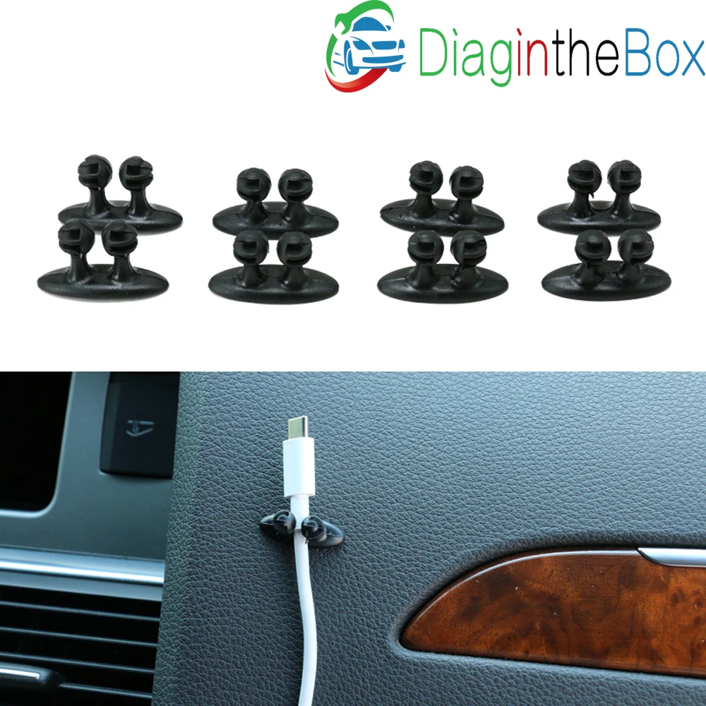 

8Pcs/set Car Wire Cable Holder Multifunctional Tie Clip Fixer Organizer Car Charger Line Clasp High Quality Headphone Cable Clip