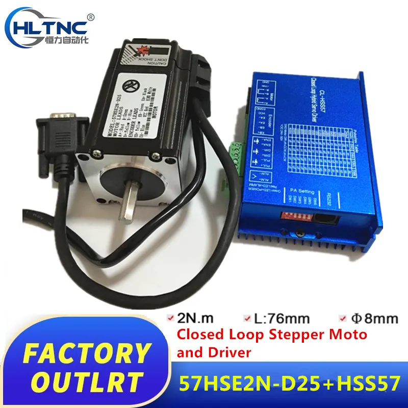 

NEMA 23 57HSE 2N.M Closed Loop Stepper Motor and Driver :57HSE2N-D25 Motor + HSS57 Driver for cnc parts