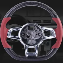 Волокно руль для Volkswagen GTR модификация Настоящее углеродное волокно крышка рулевого колеса автозапчасти