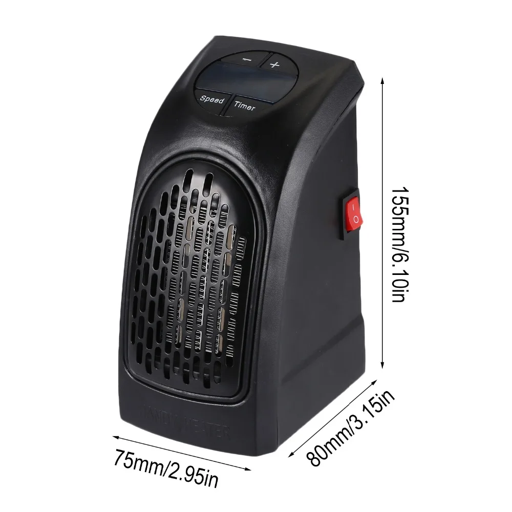 

Portable Wall-outlet Electric Fan Heater Household Office Heater Stove Radiator Warmer Machine With Remote Switch