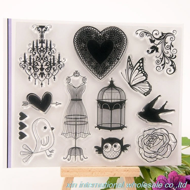 2pcs/set embossing folders clear stamps card making ACRYLIC VINTAGE FOR