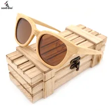 BOBO VOGEL Handgemachte Neue Stil Polarisierte Bamboo Holz Sonnenbrille Frauen Marke Designer Übergroßen Sonnenbrille Mit Holz Box