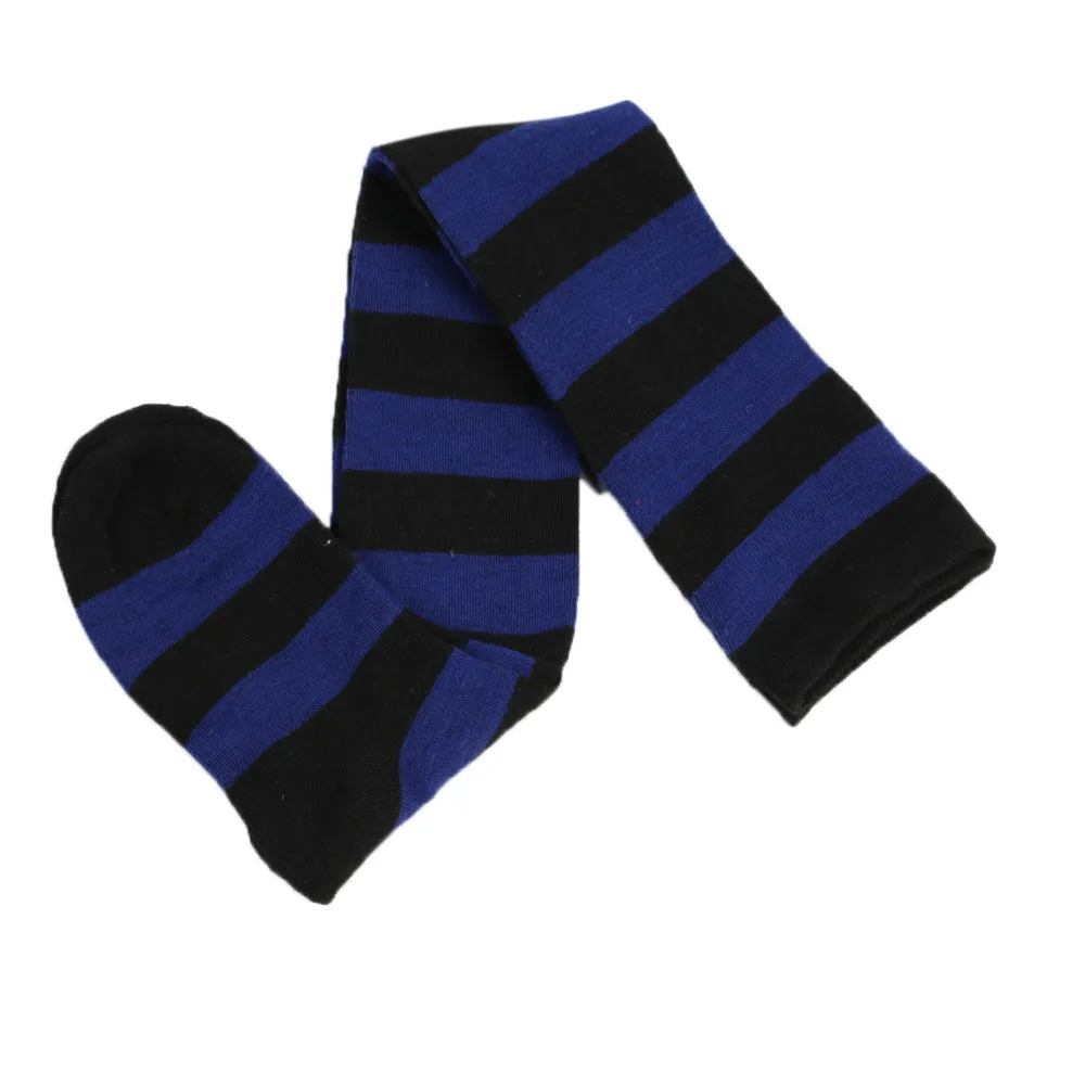 Dark Blue Гольфы для девочек, женские сексуальные тонкие полосатые гольфы, Осенние гольфы для рождества, Хэллоуина, пасхального бала, костюма для вечеринки, гольфы - Цвет: Dark Blue