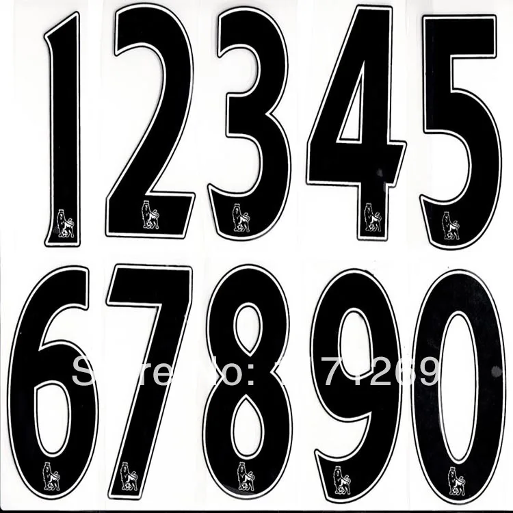 English premier league soccer jersey watermark number paper jersey ...