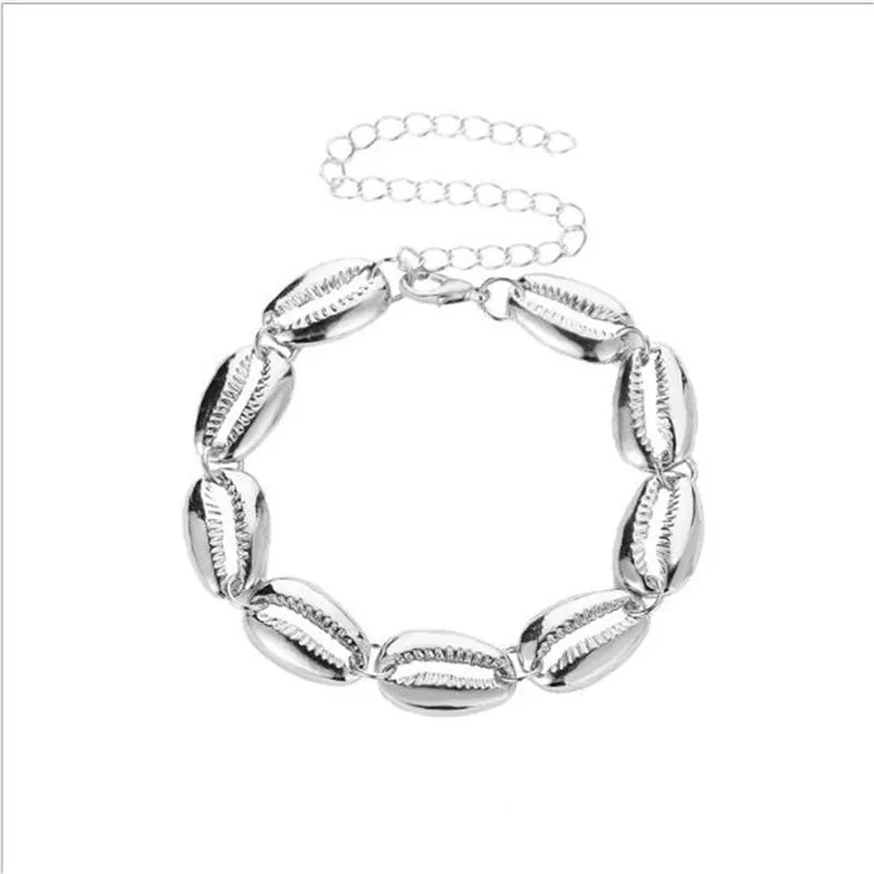 bohemia shell anklets for women summer beach Foot Jewelry metal shell bracelet anklet on the leg Female Fashion anklet