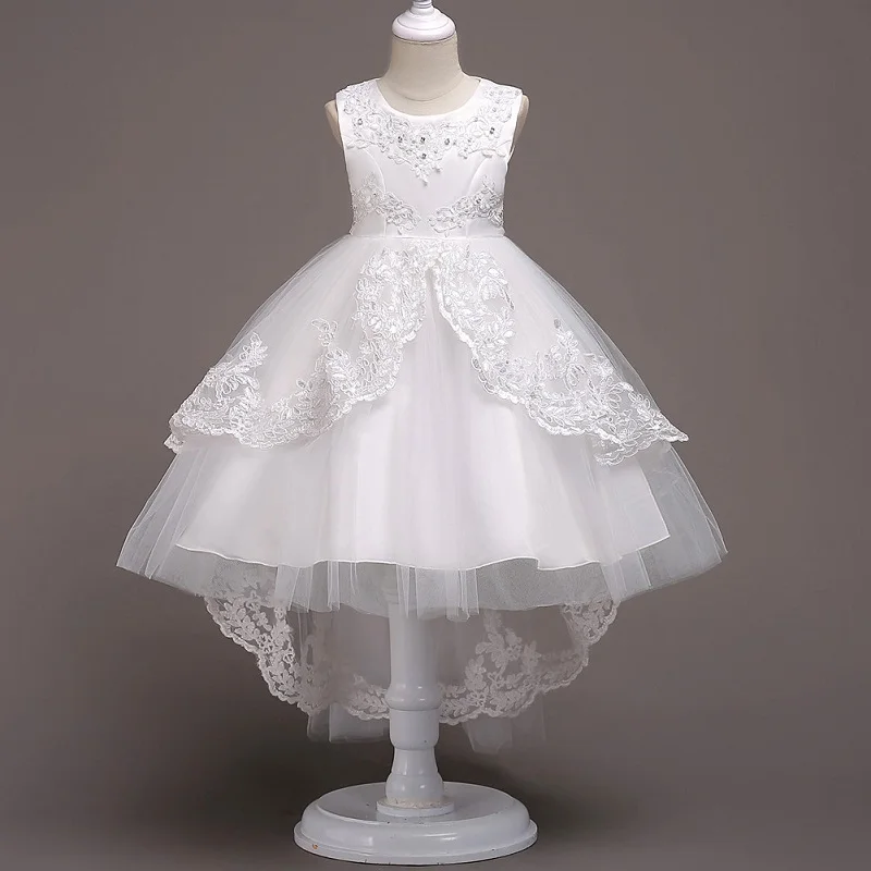 

new style wedding Princess party dresses summer girls dress 2018 children clothes lace flower girl performance baby clothing