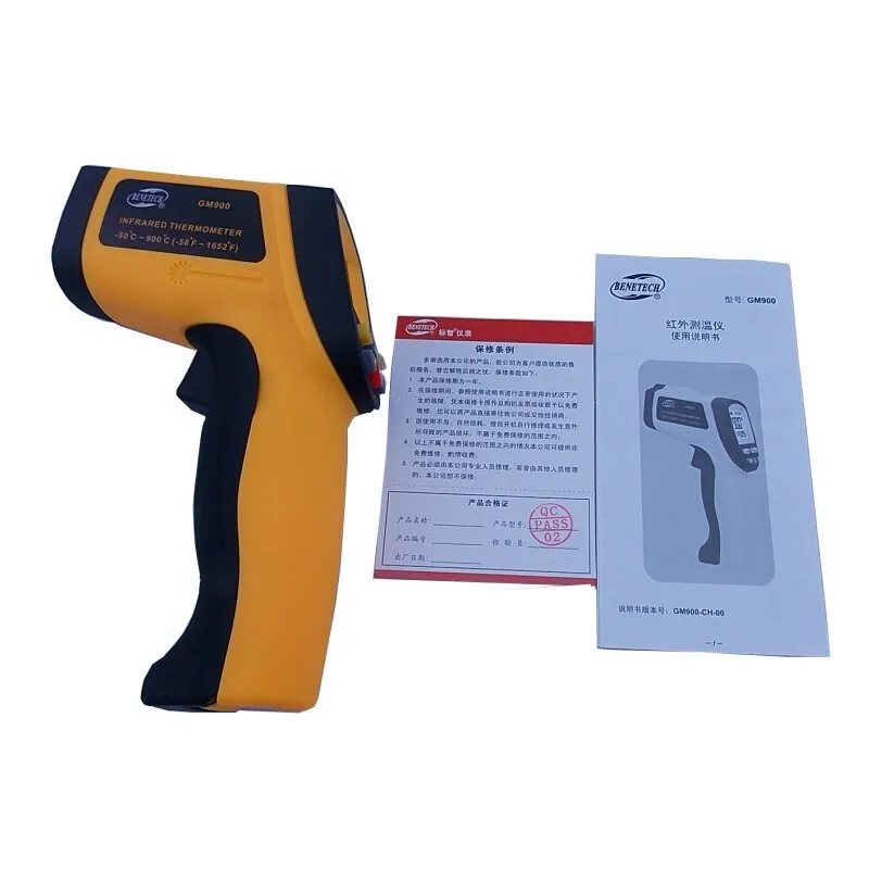 

New Brand GM900 Digital IR laser infrared thermometer Digital LCD Infrared IR Thermometer -50 to 900 C Gun Alarm