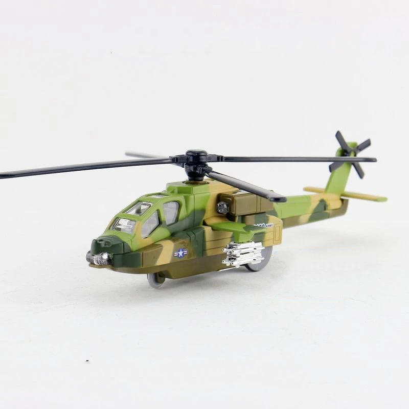 Детский Diyaduo Boeing AH-64 вертолет Apache Gunships игрушка звук и мигающий оттягивающий