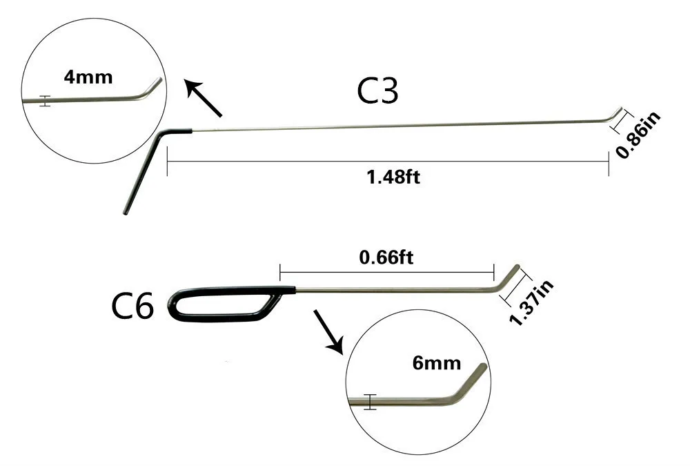 Инструменты PDR, новое качество, крючки, стержни, безболезненное удаление вмятин, набор для ремонта автомобиля, авто инструменты, для удаления вмятин на двери
