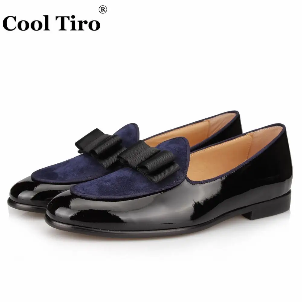 Blue Suede loafers Bow (3)