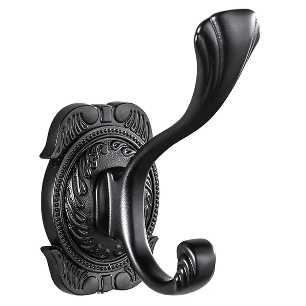 

Single coat hook European black clothes hanging bathroom towel hooks bedroom hanger wx7311609