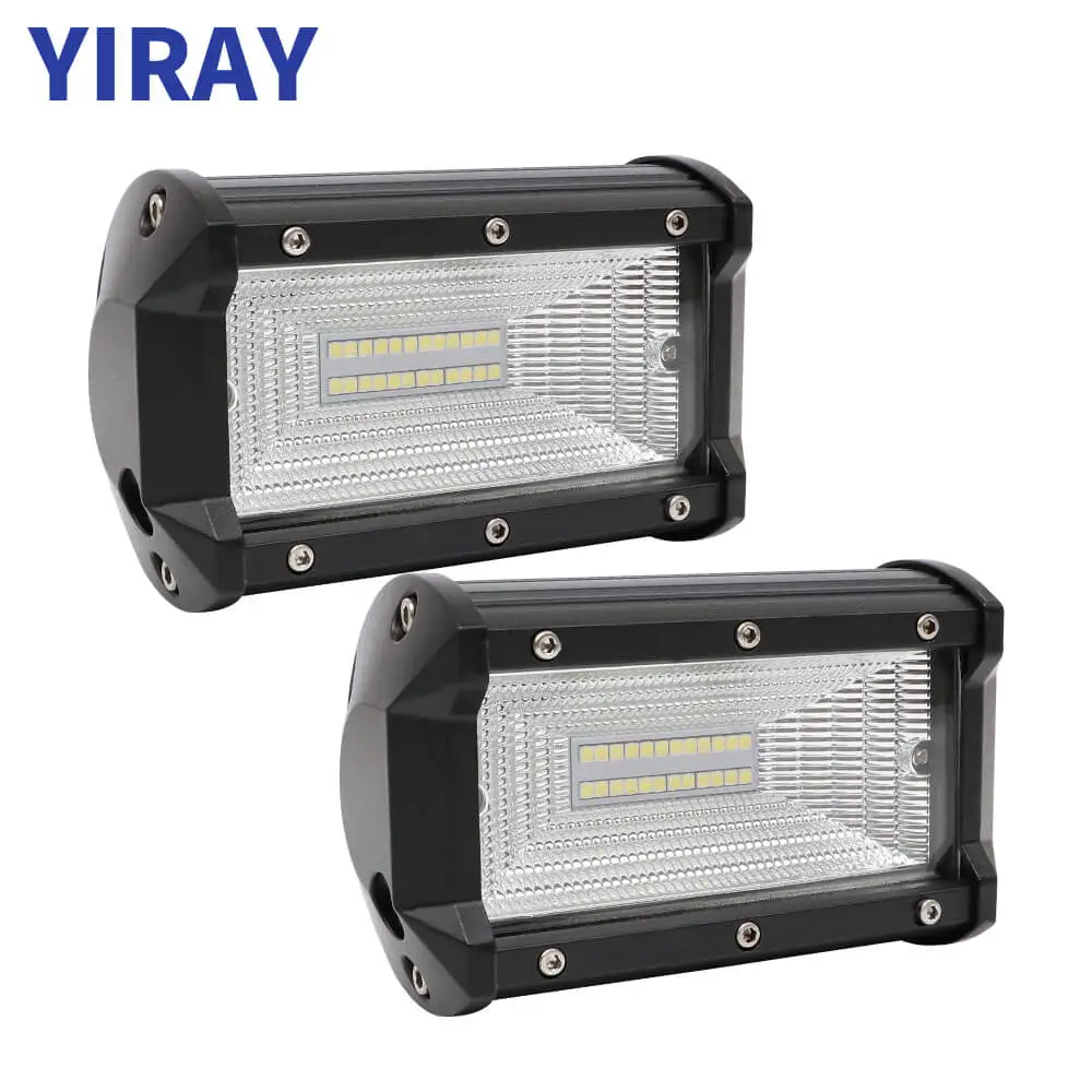 YIRAY 5 Inch 72W LED Work Light Bar Flood Wide for Driving Offroad Boat Car Tractor Truck 4x4 SUV Jeep ATV 12V 24V 5&quot | Автомобили и