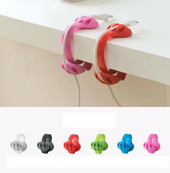 Buy Newest USB Cable Wire Organizer Clip Tidy USB Charger Cord Holder desktop