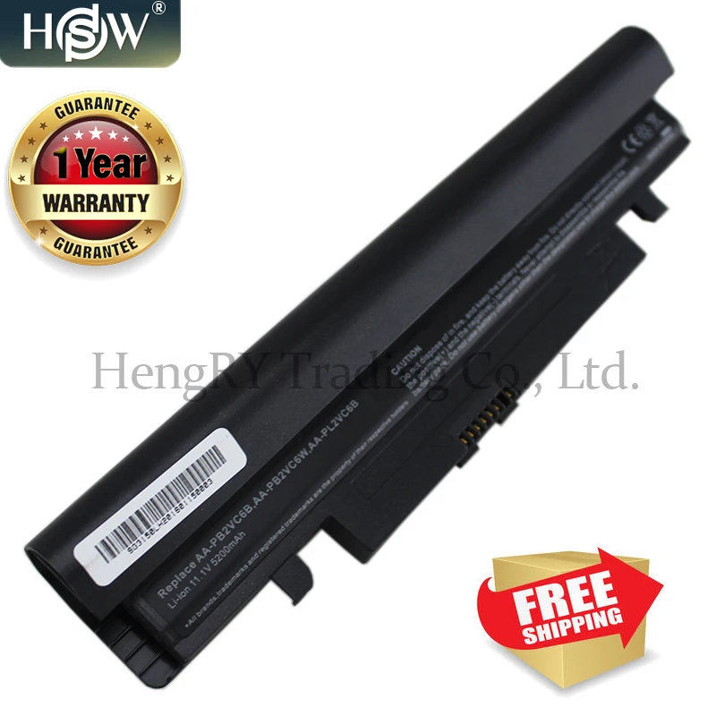 

HSW Battery For Samsung N150 N148 NP-N148 N143 N145 N250 N250P N260 N260P Series AA-PB2VC3B NP-N150 Series AA-PB2VC6B/E 6Cells