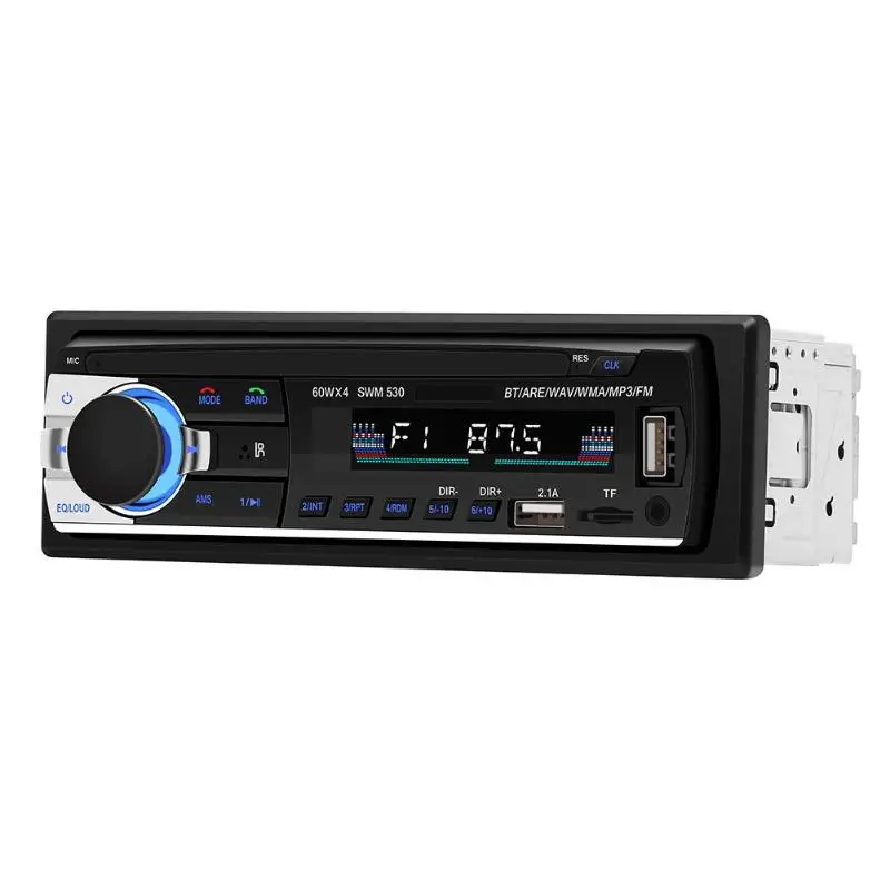 1Din в тире ЖК-дисплей автомобиля MP3 музыкальный плеер FM Радио BT 4,0 Dual USB AUX аудио Bluetooth AUX аудио ауото MP3 плеер