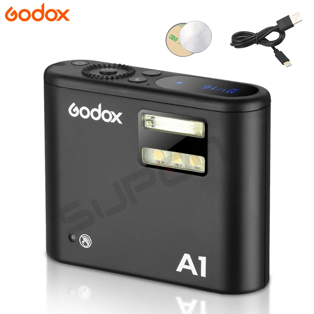  Godox A1 2.4G Wireless Flash Camera X System Flash Trigger Constant Led Light With Battery For IOS1 - 32826508119