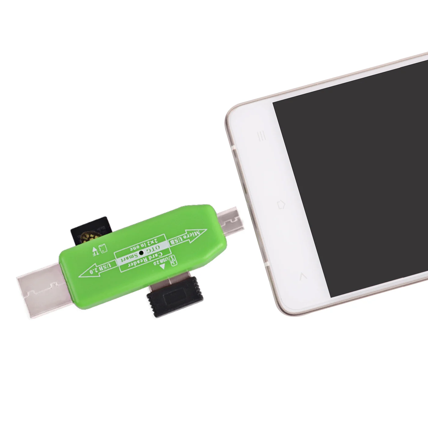 Новый OTG картридер USB 2 0 концентратор Мини памяти TF Card Reader адаптер Высокое