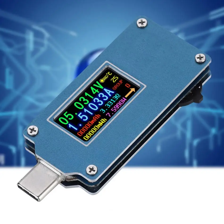 Мини двойной TYPE-C LCD мобильный телефон USB PD Быстрая зарядка метр тестер автоматическое обнаружение высокое качество