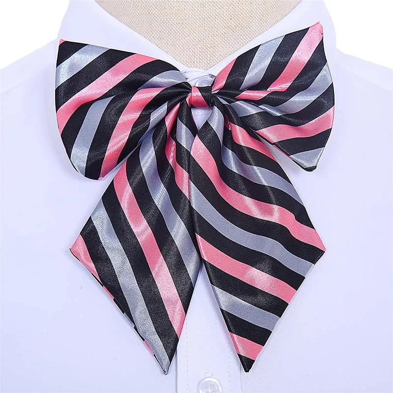 Распродажа, женские галстуки-бабочки стюардессы, винтажные шелковые полосатые галстуки-бабочка, новинка, аксессуары для шеи - Цвет: 1