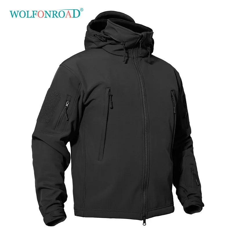 WOLFONROAD зимняя мужская флисовая куртка из флиса, уличная Водонепроницаемая термокуртка для походов, военная тактическая спортивная куртка, пальто